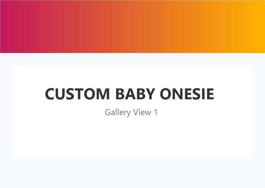 Custom Baby Onesie