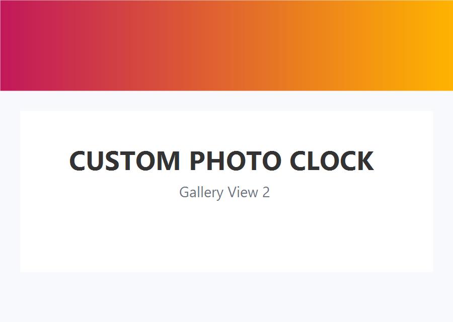 Custom Photo Clock