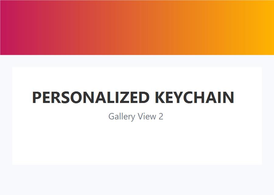 Personalized Keychain