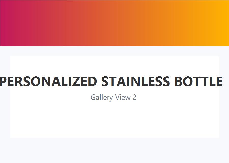 Personalized Stainless Bottle